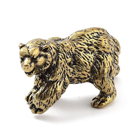 Brass Polar Bear Figurines Statues for Home Desktop Feng Shui Ornament KK-A216-07AB-1