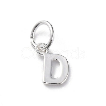 925 Sterling Silver Letter Charms STER-C012-01S-D-1