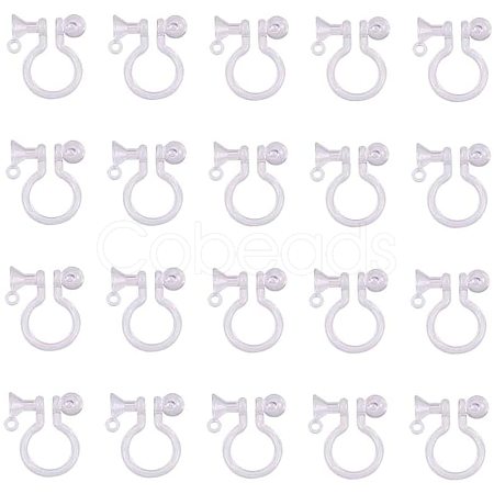 Plastic Clip-on Earring Settings KY-PH0007-09-1