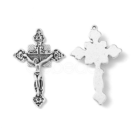 Tibetan Style Alloy Pendants TIBEP-3035-AS-RS-1