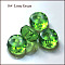 K9 Glass, Imitation Austrian Crystal Beads, Grade AAA, Faceted, Flat Round, Lime Green, 8x3.5mm, Hole: 0.9~1mm