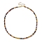 Faceted Round Natural Agate(Dyed & Heated) Beaded Necklaces for Women, Coconut Brown, 15.94 inch(40.5cm)