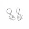 Fashionable S925 Silver Eyelash Eye Earrings for Daily Dating Wear