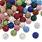 PandaHall Elite 60Pcs Polymer Clay Rhinestone Beads, Pave Disco Ball Beads, Grade A, Round, Mixed Color, 12mm, Hole: 2mm, PP15(2.1~2.2mm)