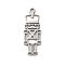 Anti-Tarnish 201 Stainless Steel Pendants, Laser Cut, Nutcracker Soldier Charm, Stainless Steel Color, 22.5x7.5x1mm, Hole: 1.5mm