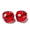 Transparent K9 Glass Beads, Faceted, Rondelle, Garnet, 8x5mm, Hole: 1.2mm