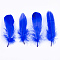 Goose Feather Costume Accessories, Dyed, Blue, 135~165x38~48mm, about 500pcs/bag