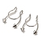 Non-Tarnish 304 Stainless Steel Body Jewelry, Nose Studs, Clip on Nose Rings, Arrow, Stainless Steel Color, 17.5x12.5mm