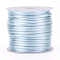 Nylon Cord, Satin Rattail Cord, for Beading Jewelry Making, Chinese Knotting, Aqua, 1mm, about 32.8 yards(30m)/roll