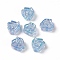 UV Plating Rainbow Iridescent Acrylic Beads, House, Light Sky Blue, 16x17.5x8mm, Hole: 3.5mm