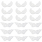 Gorgecraft 24Pcs 2 Style Cloth Angel Wings Ornament Accessories, Fabric Embossed Wings, Craft Wings, for DIY Children's Clothes, Hair Accessories, White, 75~92x185~210mm, 12pcs/style