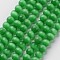 Cat Eye Beads, Round, Green, 12mm, Hole: 1.5mm, about 32pcs/strand, 14.5 inch