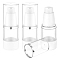 Plastic Portable Refillable Bottles, Travel Spray Bottle, White, 95x33mm, Inner Diameter: 12mm, Capacity: 15ml(0.51fl. oz)