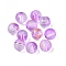 Frosted Baking Painted Glass Beads, with Golden Glitter Powder, Round, Medium Orchid, 8~8.5mm, Hole: 1.4~1.6mm, about 1500pcs/1000g