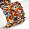 Rondelle Glass Bead Strands, Faceted, Mixed Color, 3x2.5mm, Hole: 0.8mm, about 181pcs/strand, 17.52 inch(44.5cm)