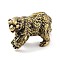 Brass Polar Bear Figurines Statues for Home Desktop Feng Shui Ornament, Antique Bronze, 36.5x29x66mm