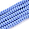 Handmade Polymer Clay Beads Strands, for DIY Jewelry Crafts Supplies, Flat Round, Cornflower Blue, 6~7x3mm, Hole: 1.5mm, about 113~116pcs/strand, 15.55 inch~16.14 inch(39.5~41cm).