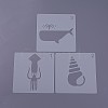 Kids Cartoon Plastic Hollow Drawing Stencil DIY-F025-B07-3