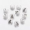 Brass Crimp Beads Covers KK-G017-S-1