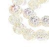 Electroplate Transparent Glass Beads Strands EGLA-N055-01I-3