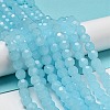 Imitation Jade Glass Beads Stands EGLA-A035-J8mm-D09-2