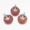 Synthetic Goldstone Pendants KK-F751-B09-1