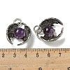 Bat Natural Amethyst Pendants G-F766-03AS-08-3