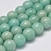 Grade AB Natural Amazonite Round Bead Strands G-M296-06-6mm-1