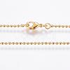 Eco-Friendly Rack Plating Brass Chain Necklaces MAK-G002-06G-B-FF-1