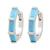 Brass Micro Pave Cubic Zirconia Hoop Earrings KK-CBA8324-12G-01-5