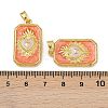 Brass Enamel Pendants X-KK-L190-008G-01-3