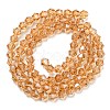 Transparent Electroplate Glass Beads Strands GLAA-F029-3mm-C18-2