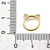 Brass Micro Pave Clear Cubic Zirconia Bead Frame KK-S508-34G-3