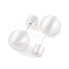 Round Ball Drawbench Brass Ear False Plugs for Women EJEW-G391-24D-S-3