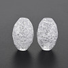 Transparent Crackle Acrylic European Beads CACR-S010-10-3