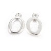 Silver Color Plated Alloy Letter Pendants PALLOY-J718-01S-O-1