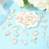 2Pcs Natural Shell Heart Pendants KK-YW0003-73-5