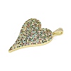 Brass Micro Pave Cubic Zirconia Pendants KK-M322-42G-01-2