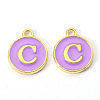 Golden Plated Alloy Enamel Charms LS-ENAM-S118-10C-1