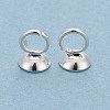 201 Stainless Steel Bead Cap Pendant Bails STAS-L244-27B-S-3