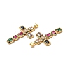 Rack Plating Eco-Friendly Brass Micro Pave Cubic Zirconia Pendants KK-A177-05G-3