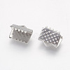 Tarnish Resistant 304 Stainless Steel Ribbon Crimp Ends STAS-G187-24P-8.5mm-2