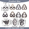 22Pcs 11 Styles Alloy Enamel Pendants FIND-AR0004-03-2