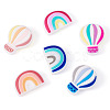 6Pcs 6 Styles Silicone Knitting Needle Cap Protector SIL-TA0002-40-3