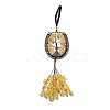 Natural Yellow Quartz Chip Tree of Life Pendants Decoration G-F733-06D-2