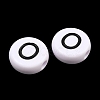 Opaque White Acrylic European Beads AC-CBA3BDD-01O-2
