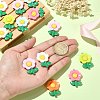30Pcs 6 Colors Opaque Resin Pendants RESI-CJ0003-08-4