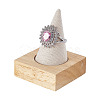 1 Cone Wooden Ring Organizer Holder RDIS-WH0031-02A-01-1