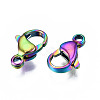 Ion Plating(IP) 304 Stainless Steel Lobster Claw Clasps STAS-S119-004B-2