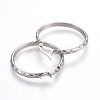 Tarnish Resistant 304 Stainless Steel Hoop Earrings EJEW-L215-36P-1